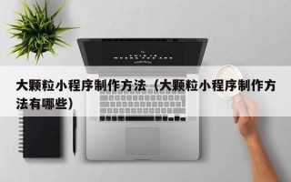 新乡大颗粒小程序制作方法（大颗粒小程序制作方法有哪些）